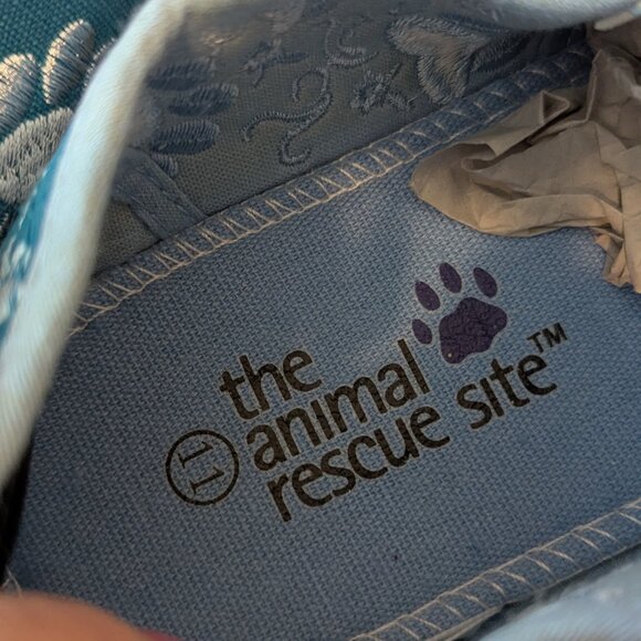 NWT Paws Aplenty Embroidered Turquoise Canvas Slip-On / Women's Size 11 - Picture 9 of 9